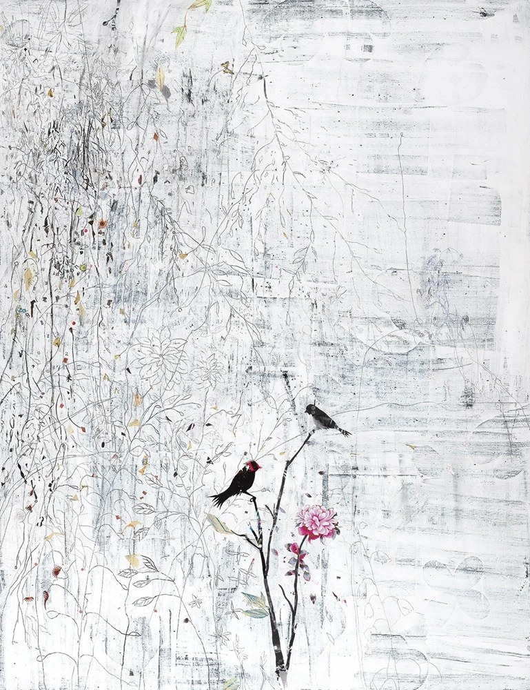 《曠野的呼吸》，2011，綜合媒材、畫布，145×112cm。-圖片